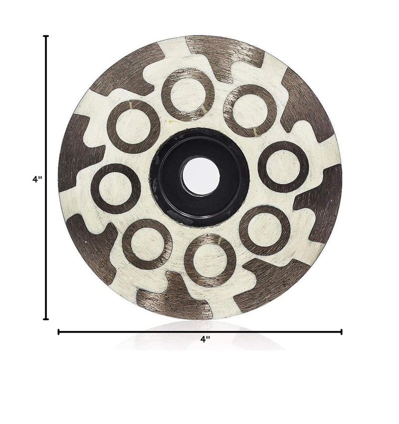 4" Diamond Cup Wheel Resin Diamond Grinding Cup Wheel Fine Grit with Thread 5/8“-11 for Grinding Stone Concrete and Tiles