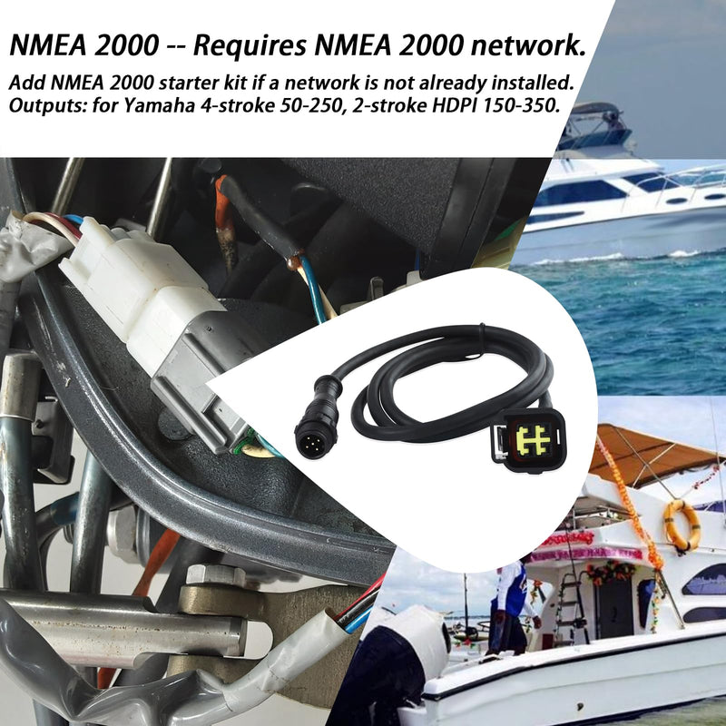 for Yamaha Outboard Engine Interface Cable NMEA2000 Connection,for Yamaha 2006 & Newer(3.3FT Long)