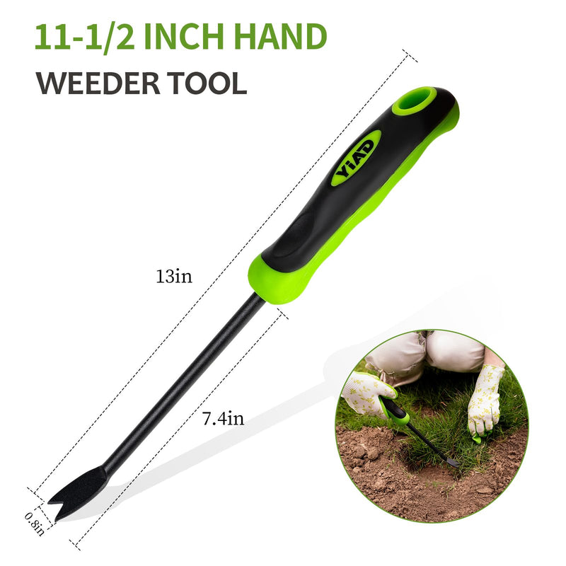 Dandelion Weed Puller Tool, Heavy Duty Weeding Tool with Ergonomic Handle Garden Weed Remover Tool for Planting, Flower and Vegetable Care in Lawn Garden Yard