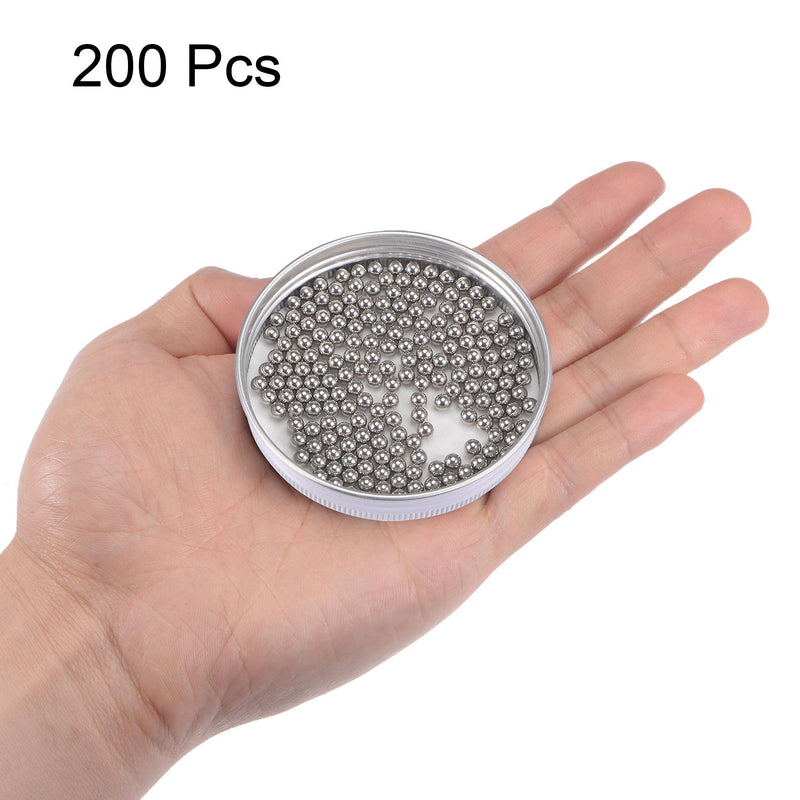 uxcell 200pcs 4mm 201 Stainless Steel Bearing Balls G200 Precision