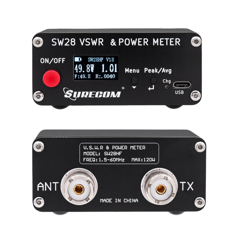 Mcbazel Surecom SW-28HF 1.5MHz-60MHz 120W Mini V.S.W.R. & Power Meter