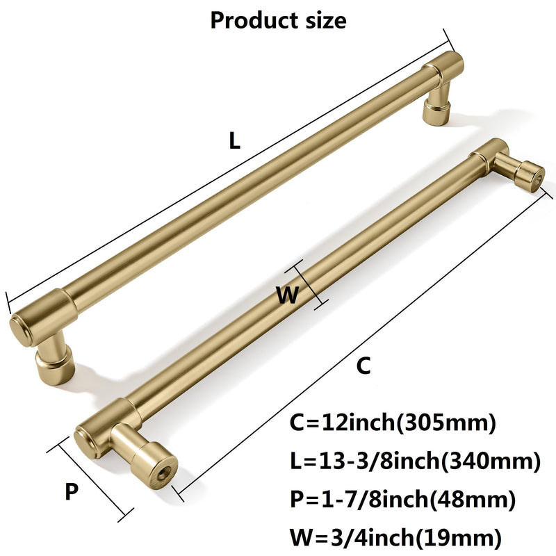khtumeware Appliance Pulls Champagne Bronze 12 Inch(305mm) Center to Center 1 Pack Heavy Duty Drawer Pulls Kitchen Cabinet Handle Cabinet Hardware Appliance Pulls 12 Inch(305mm)