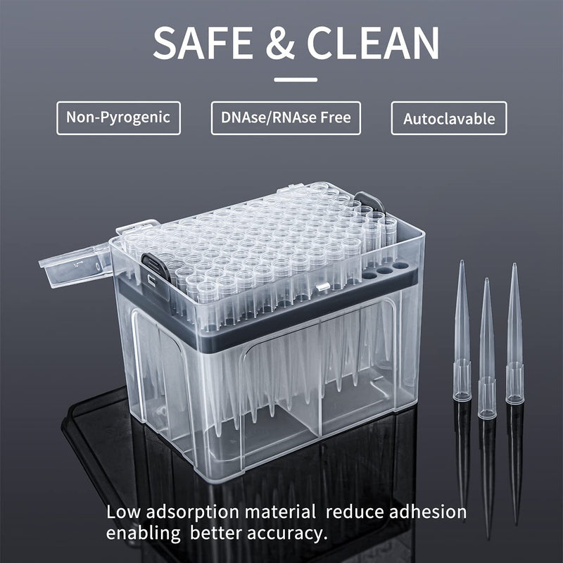 FOUR E'S SCIENTIFIC 100uL-1000uL Pipettes with 1mL Pipette Tips 96pcs