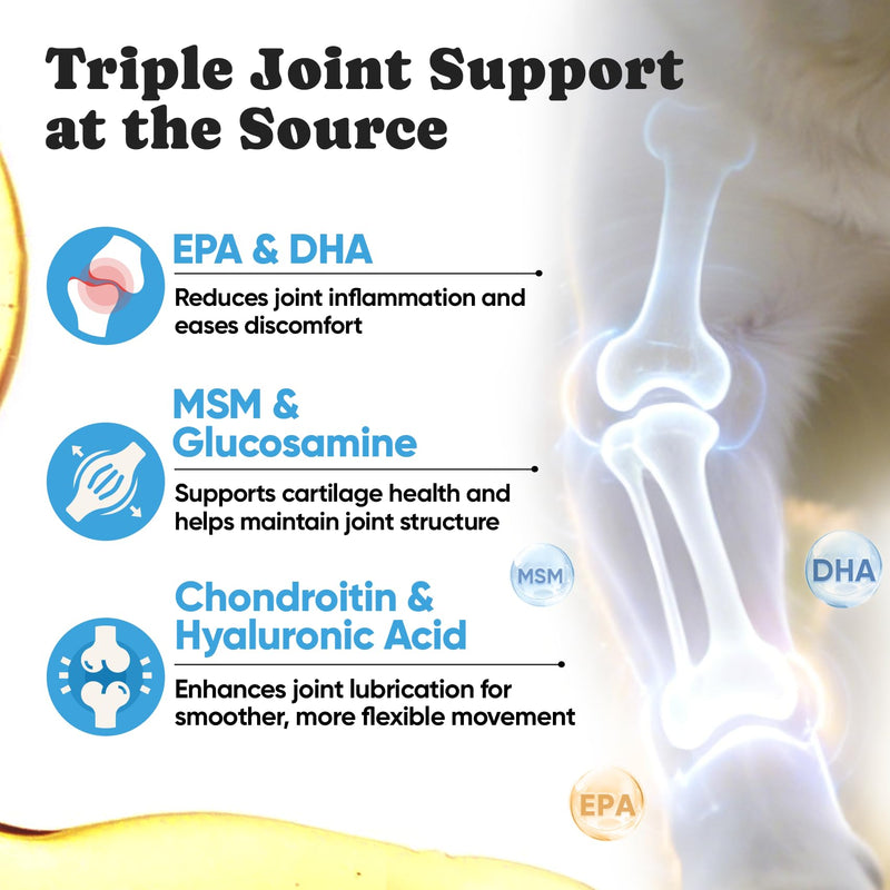 Omega 3 for Dogs – Salmon Oil for Dogs Skin & Coat Health, Fish Oil Supplement for Dog Shedding, Itch & Hot Spot Relief, Allergy Chews with EPA & DHA Fatty Acids for Skin & Joint Support - 180 Ct 180 ct.