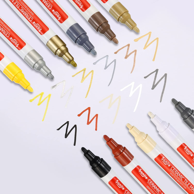 PATIKIL Grout Pen, 4 Pack Dark Brown Tile Marker Waterproof Grout Sealer Pen Tile Repair Pens Paint Pens for Wall Floor Bathroom Kitchen Refresh - NewNest Australia