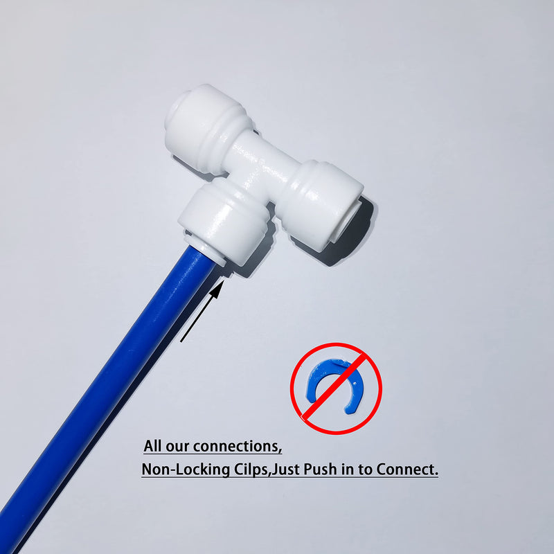 Straight Male Thread Adapter 1/2" Male x 3/8" OD Tube Quick Connector,for Water Purifiers Filters Reverse Osmosis Systems,100 pcs. (100, straight,1/2" Male x 3/8" OD tube)