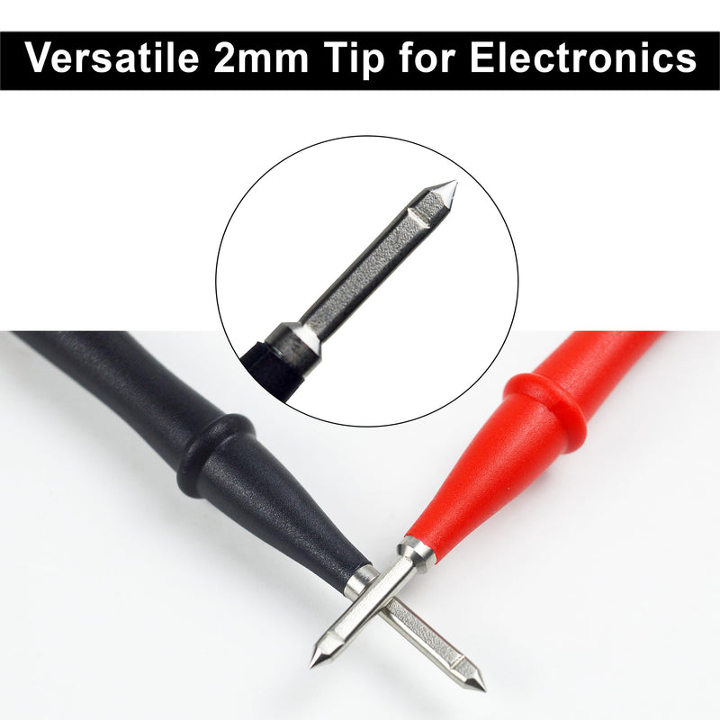 ZIBOO TP1 Slim-Reach Flat Blade Test Probe with Stainless Steel Tip, 1000V Voltage, 10A Current, Compatible with Fluke T5-1000 T5-600 T6-1000 T6-600 Electrical Voltage Continuity Current Tester 1000 VDC