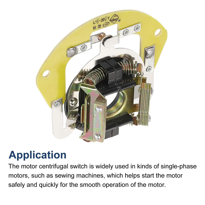 PATIKIL Single Phase Electric Motor Centrifugal Switch L17-204Y Bore 17mm for Stitching Machinery, Machines Motor Reducer Pack of 1