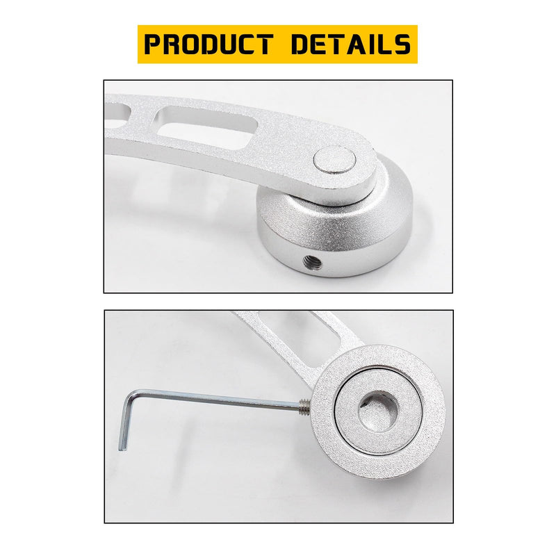 Window Crank Handle Window Winder Crank Riser Handle Replacement Billet Aluminum Universal for Car Wagon Door Window Crank Handle Winder Silver