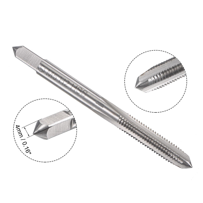 uxcell M5 x 0.8mm Metric Tap and Die Set, Machine Thread Screw Tap with Round Threading Die, Tap & Die Kit for Nut Screw Bolt Thread Repair