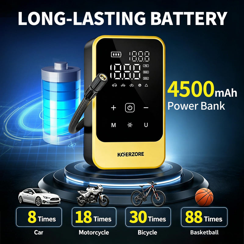 Tire Inflator Portable Air Compressor,150 PSI Cordless Air Pump