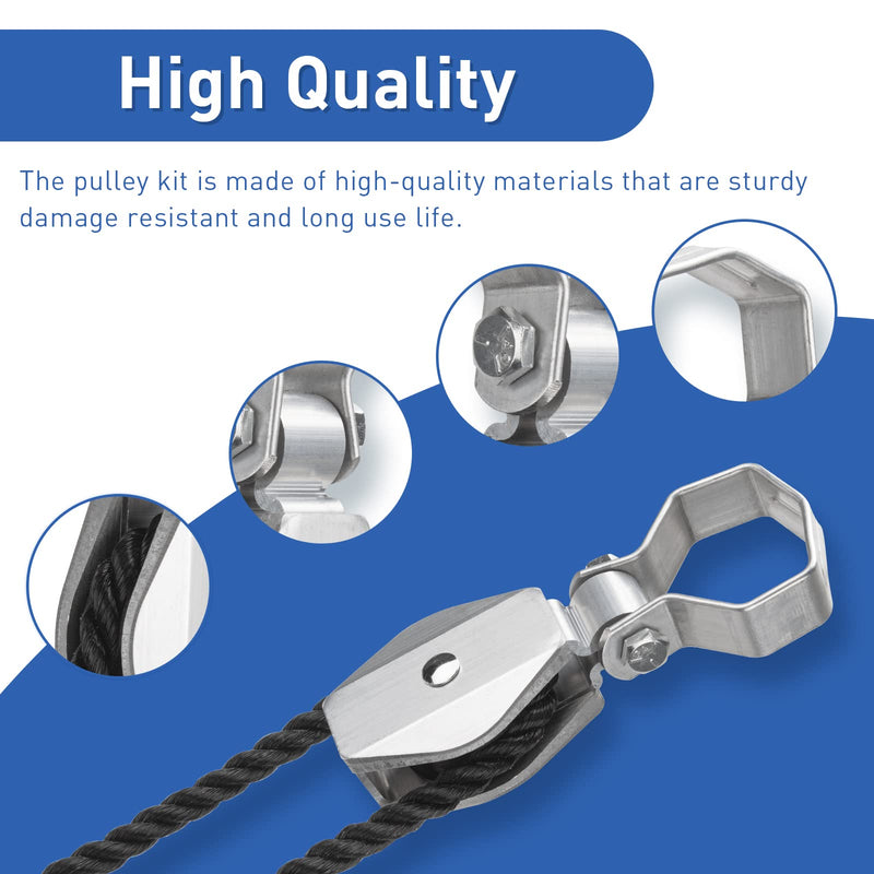 31-12 Extension Ladder Pulley Kit Compatible with Werner Extension Ladder Replacement Pulley Assembly,Ladder Pulley Fit for Werner Keller Aluminum & Fiberglass Extension Ladder,Extension Ladder Parts