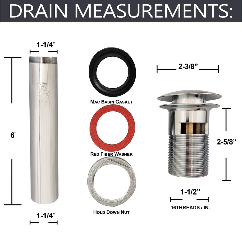 Westbrass D410A-05 Euro Mushroom Lavatory Drain with Overflow Holes - Exposed, Polished Nickel