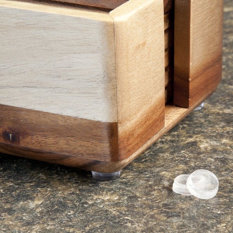 Soft Touch 1/2" Round Self Stick Cabinet Bumper Pads to Dampen Sound and Protect Surfaces, 12 Pack, Clear, 12 Count