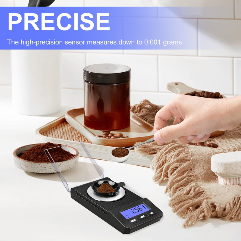Milligram Scale, 50g/0.001g High Precision Mg Scale, Jewelry Scale with Tare, 6 Unit Powder Scale, Digital Miligram Scale for Powder Medicine, Gem, Micro Gram Scale, Reloading Scale Gold 50g / 0.001