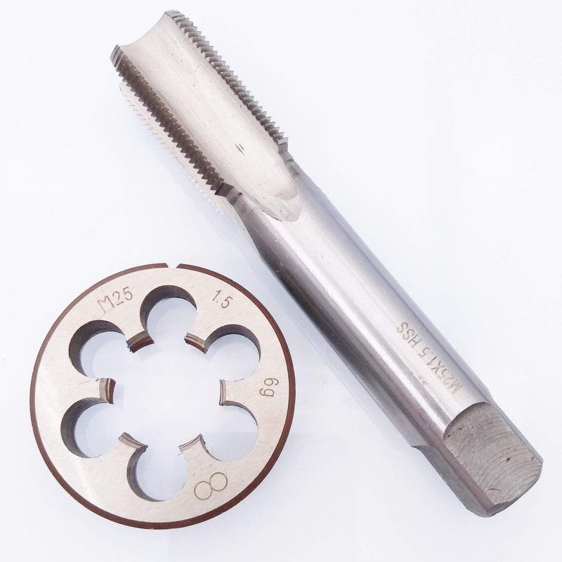 HSS M25 x 1.5mm Tap and M25 x 1.5mm Die Metric Thread Right Hand