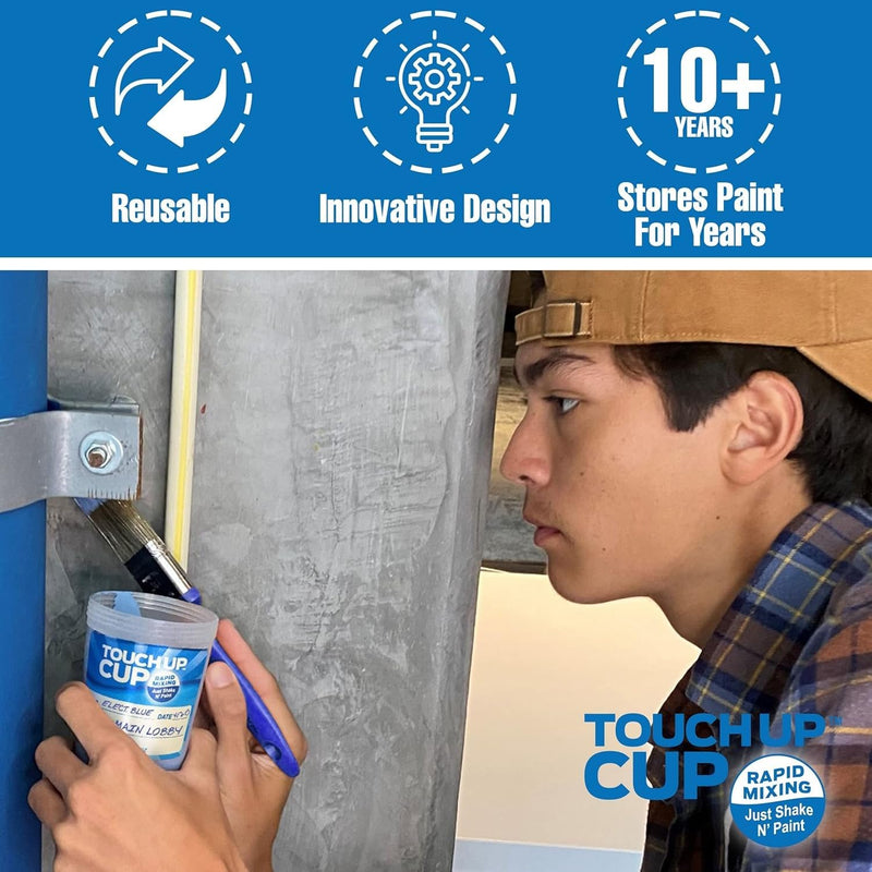 Touch Up Cup Empty Plastic Paint Storage Containers with Lids for Leftover Paint, Touch Ups, As Seen On Shark Tank Products, 13 oz, Pack of 3 3 Cups (Pack of 1)