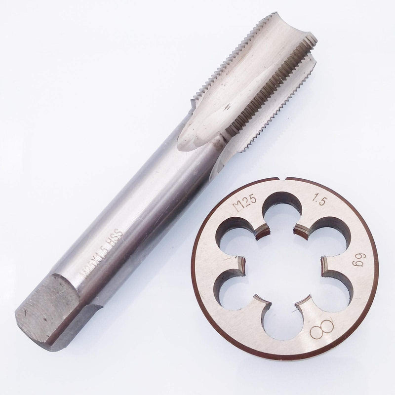 HSS M25 x 1.5mm Tap and M25 x 1.5mm Die Metric Thread Right Hand