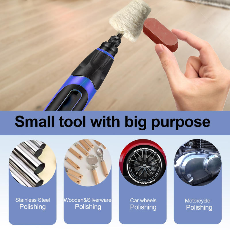 Neeki 6 Drill Polishing Wheels and 3 Polishing Compounds, Multi-Specification Polishing Wheel Kit, Suitable for Metal, Stainless Steel, Jewelry, Wood, Ceramic, Glass and Other Wheel Polishing Tools. 9