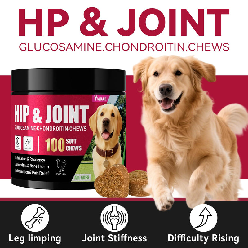 Hip and Joint Supplement for Dogs, Advanced Glucosamine for Dogs Vet-Formulated with Chondroitin, Msm,Omega 3, Pet Joint Health Support Mobility for All Puppy, Adult & Large Breed & Senior Dog