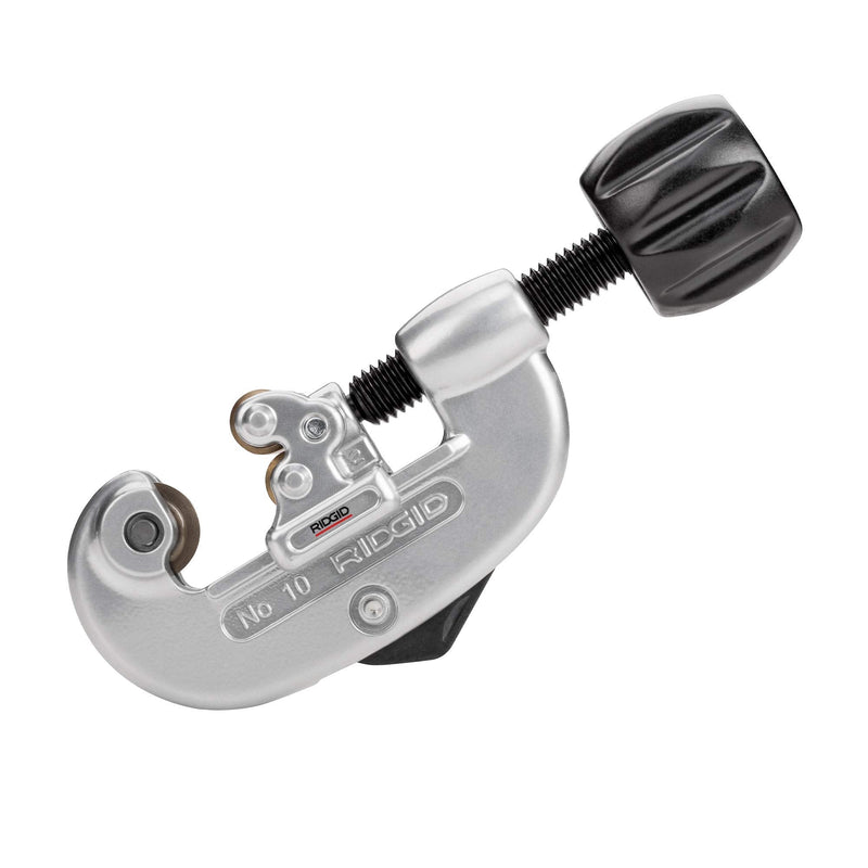 RIDGID 32910 Model 10 Screw Feed Tubing Cutter, 1/8-inch to 1-inch Tube Cutter Small Silver/Black