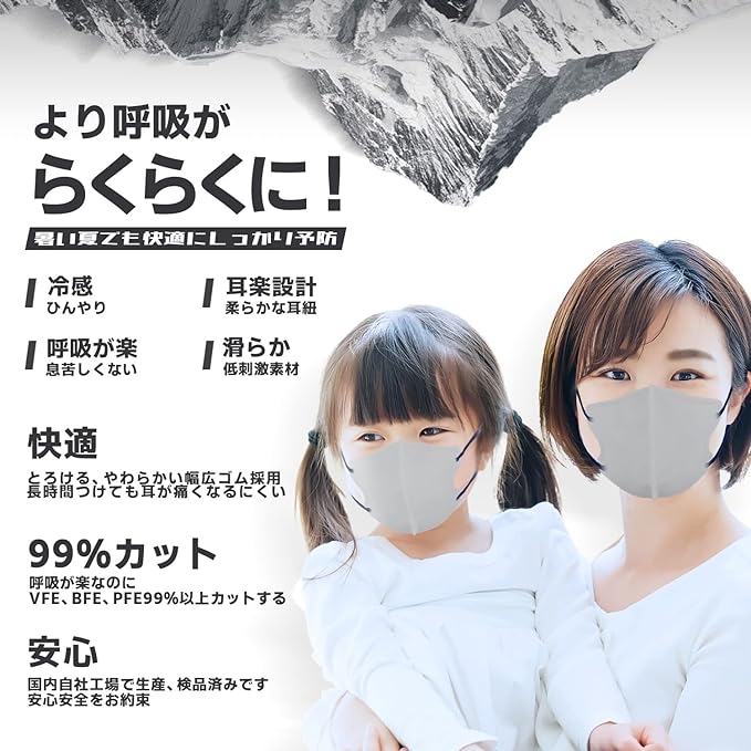 Made in Japan, Bi-Color 3D Masks, 30 Pieces, School Students, Easy to Breathe, 3D Non-Woven Mask, Normal Size, Children's Size - NewNest Australia