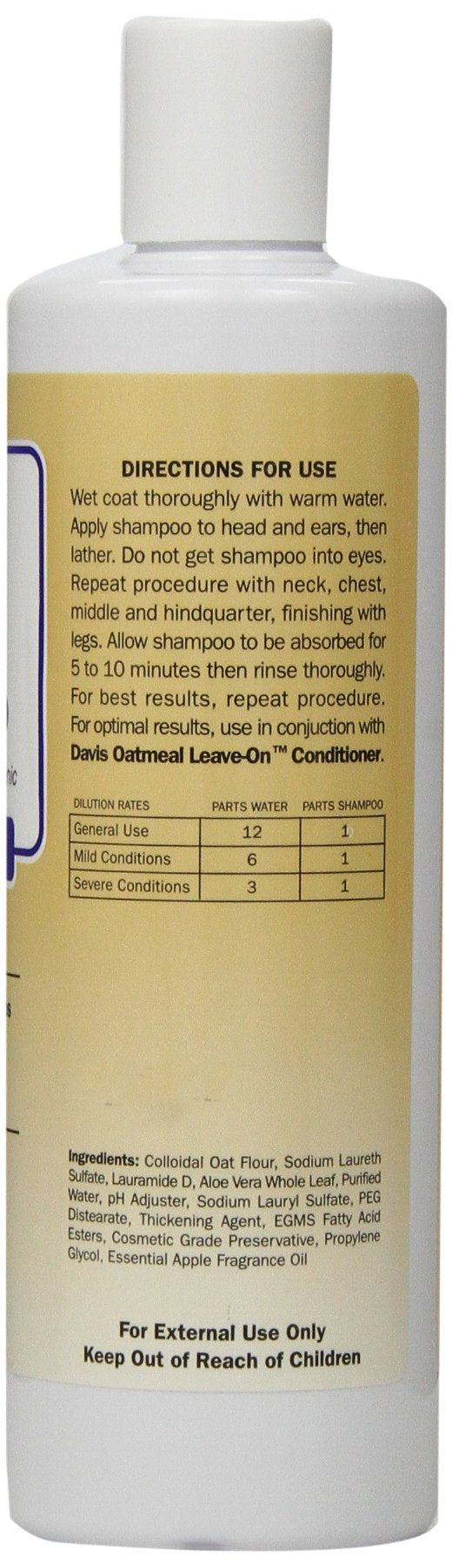 [Australia] - Davis Oatmeal and Aloe Dog and Cat Shampoo, 12-Ounce 