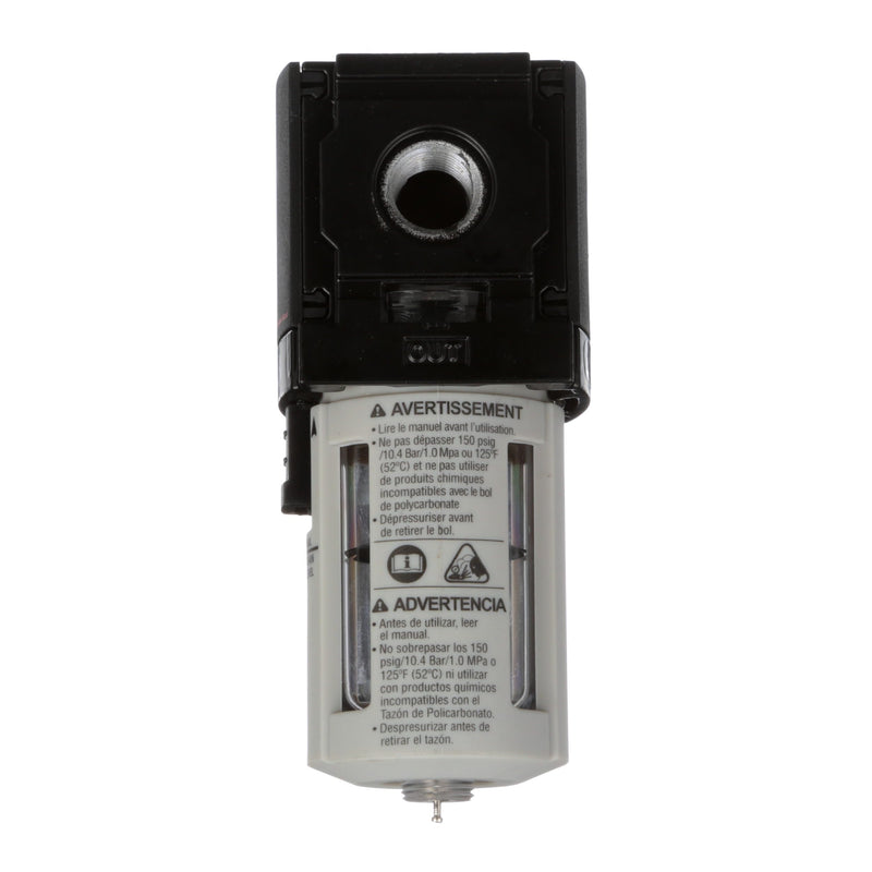 ARO Ingersoll Rand ARO F35121-400-VS Air Line Filter, 1/4" NPT - 150 psi Max Inlet, Black