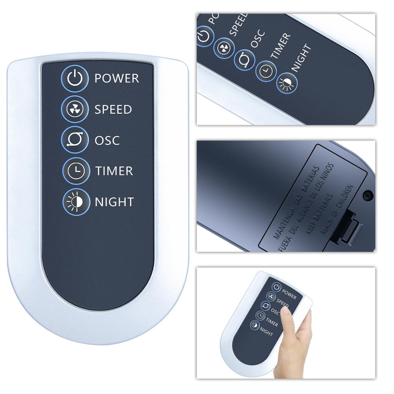 PZL Replacement Remote Control for Lasko Oscillating Tower Fan 2033666C 2033666D T42050 T36205 T42552 T48312 T48322 T48332 T48312 T48314 T42951 T42952 T42954 T42964