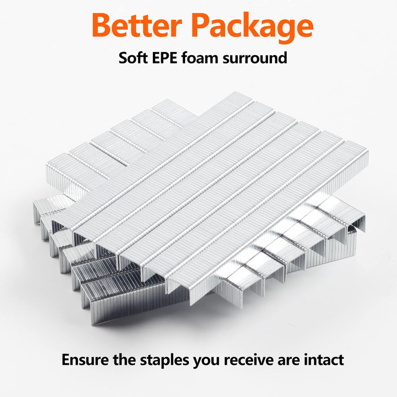 Heavy Duty T50 Staples and 18GA Brad Nails, 2400-Count 6 Sizes Includes: 5/16", 3/8", 1/2", 9/16" T50 Staples and 3/8", 1/2" Brad Nails Assorted, Galvanized Assembly 2400