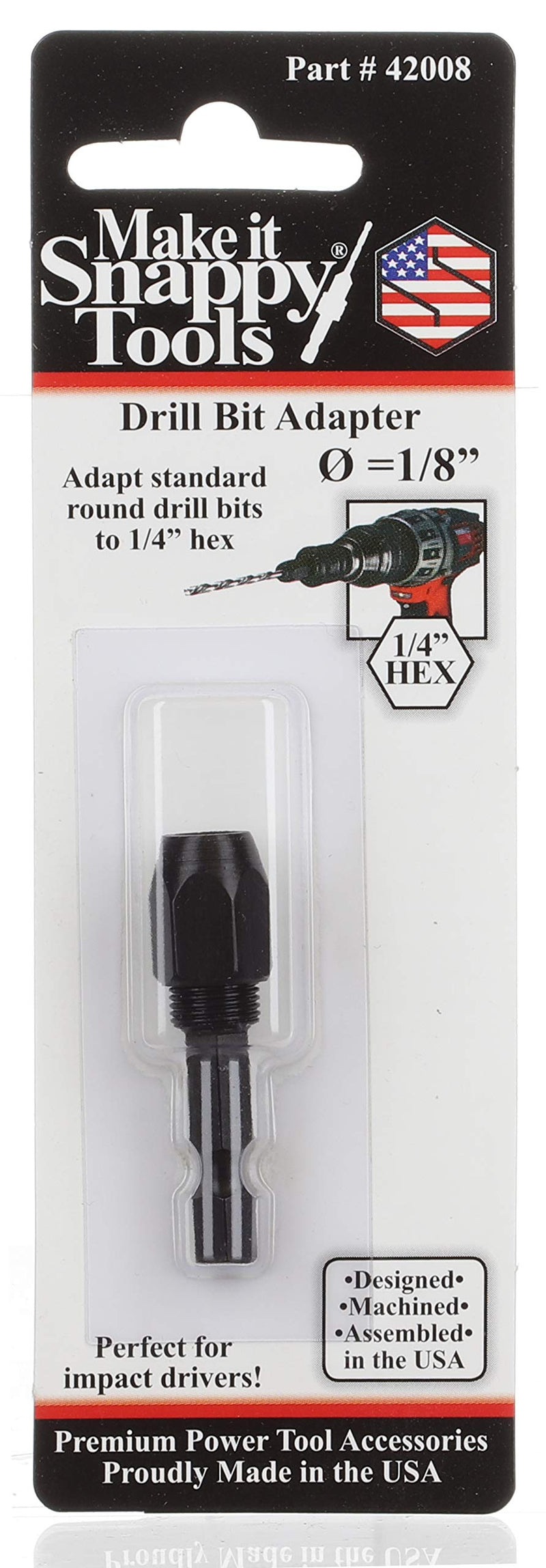 Make it Snappy Tools 1/8 Inch Quick Change Drill Bit Adapter #42008
