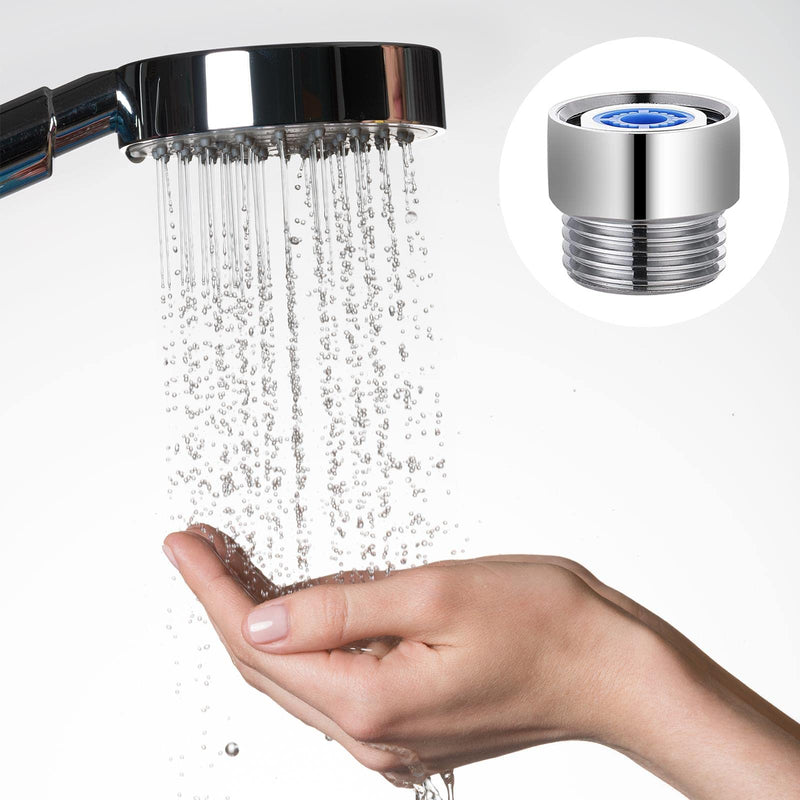 7 Water Restrictor for Shower Head, Shower Flow Pressre Reducer Limiter Set Water Flow Saver Adapter Shower Head Flow Restrictor for Fixed and Handheld Shower Head1.2/1.5/1.8/2/ 2.2/2.5 GPM