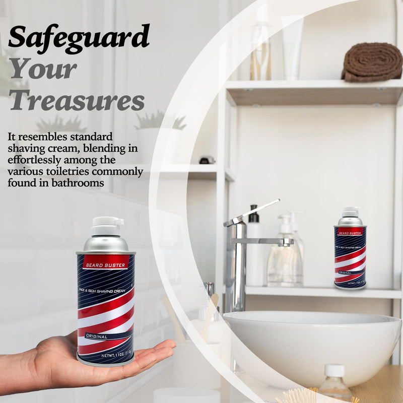 Fake Soup Can Diversion Safe - Keep Your Valuables Safe - like Jewelry, Cash, Money, Coins, Car Keys - Storage Home Security - Barasol Shaving Cream