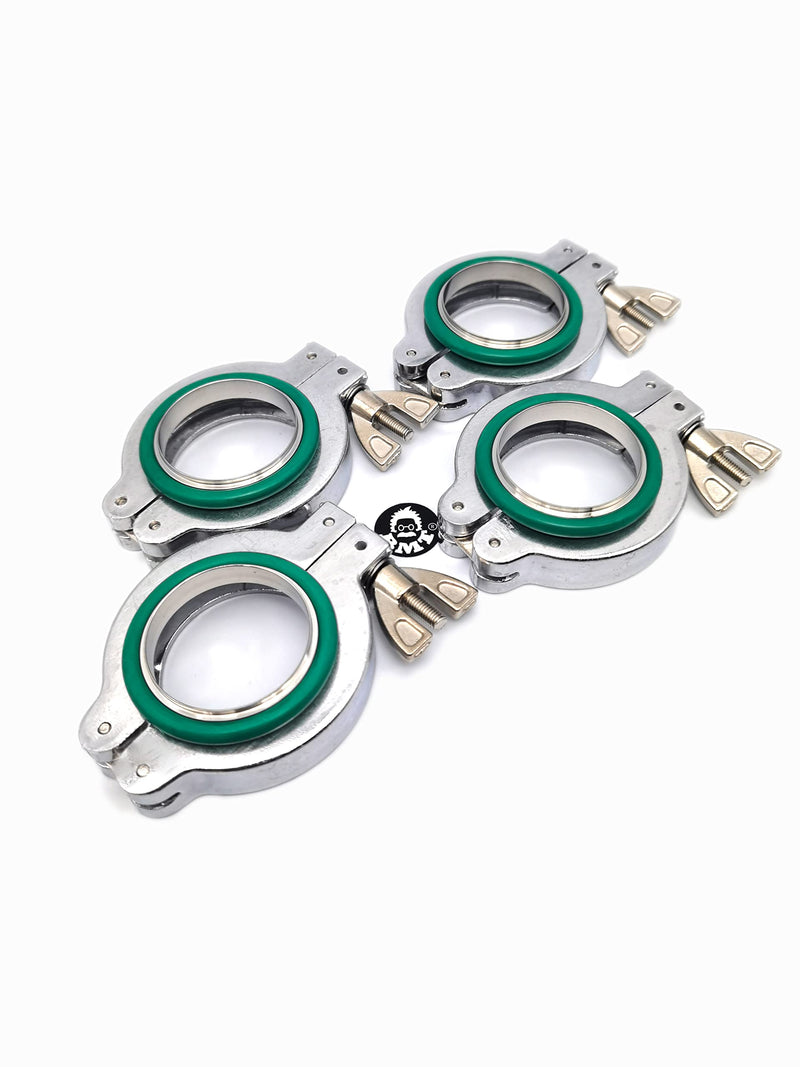 Aluminum KF40 NW40 Wing nut clamp Sets, Stainless Steel Centering Rings, FKM viton O-Ring (Aluminum KF40 4sets) Al 4 sets
