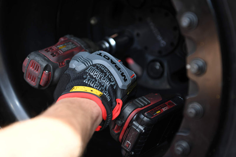 Mechanix Wear M-Pact Impact Resistant Work Gloves - Durable Safety Gloves for Men - Touchscreen Capable - Machine Washable - Breathable - Large - Red/Black Black/Red