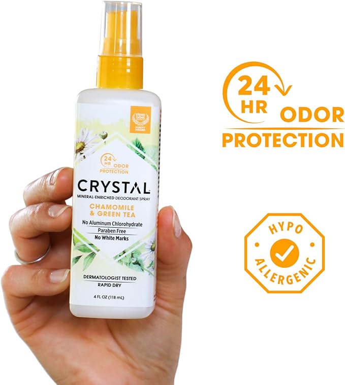 Crystal Body Deodorant - Mineral Deodorant Body Spray by Crystal Essence French Transport Chamomile and Green Tea - 4 lbs - NewNest Australia