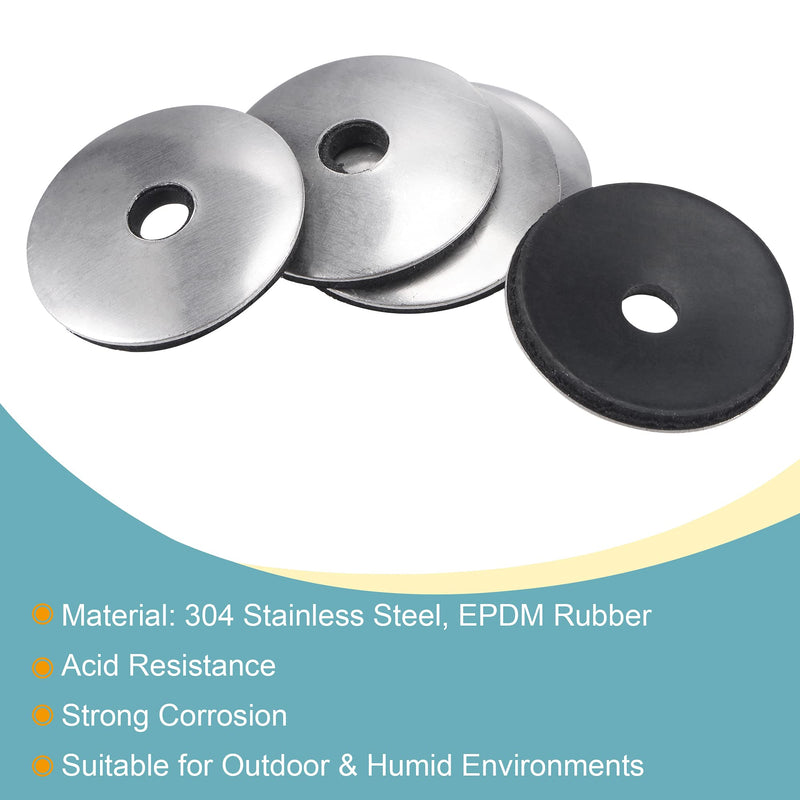 MECCANIXITY Bonded Sealing Washers 25x5.5x2.8mm Stainless Steel EPDM Rubber Backed Screw Gasket, Pack of 50