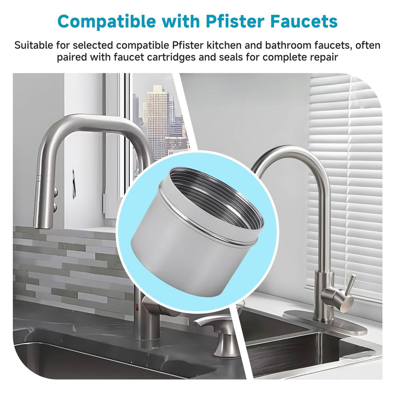 972-300A Retainer Sleeve Polished Chrome Compatible with Pfister Faucets – Faucet Handle Replacement Sleeve for Kitchen and Bathroom Fixtures