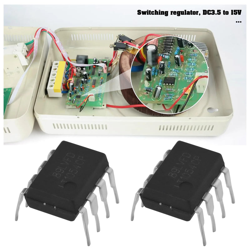 eMagTech 4Pcs 8 Pin Switching Regulators DC 3.5 to 15V Converter LT1054CP LT1054 for Electrical Switch Voltage Conversion 9x6.5x6mm