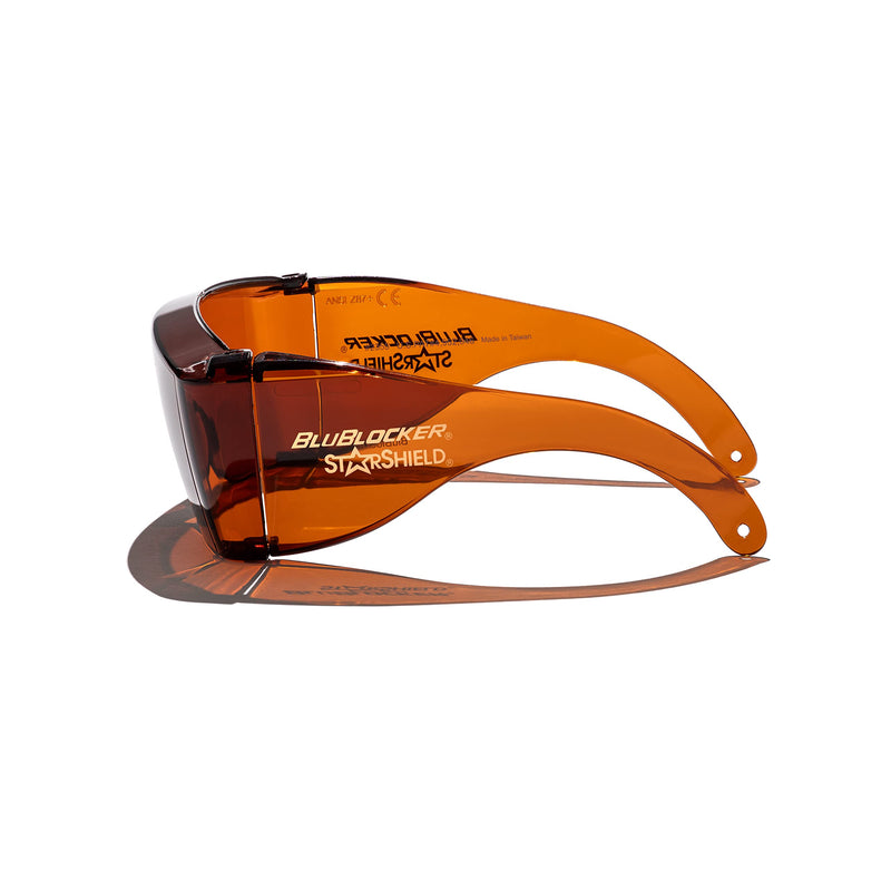 BluBlocker, StarShield Fit Over Sunglasses with Scratch Resistant Lens | Blocks 100% of Blue Light and UVA & UVB Rays | Retro | Gender Neutral for Men, Women, & Everyone | Blue Blocker | 2355K |