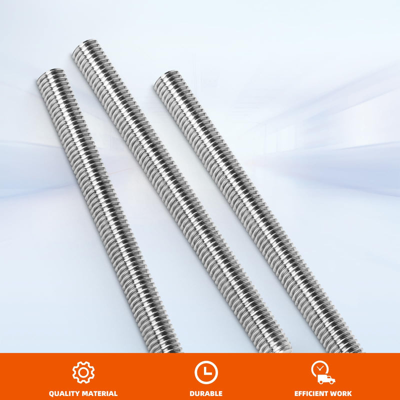 M8-1.25 x 200mm Fully Threaded Rod, Long Threaded Screw, 304 Stainless Steel 18-8, Right Hand Threads, 2 PCS M8 x 200mm