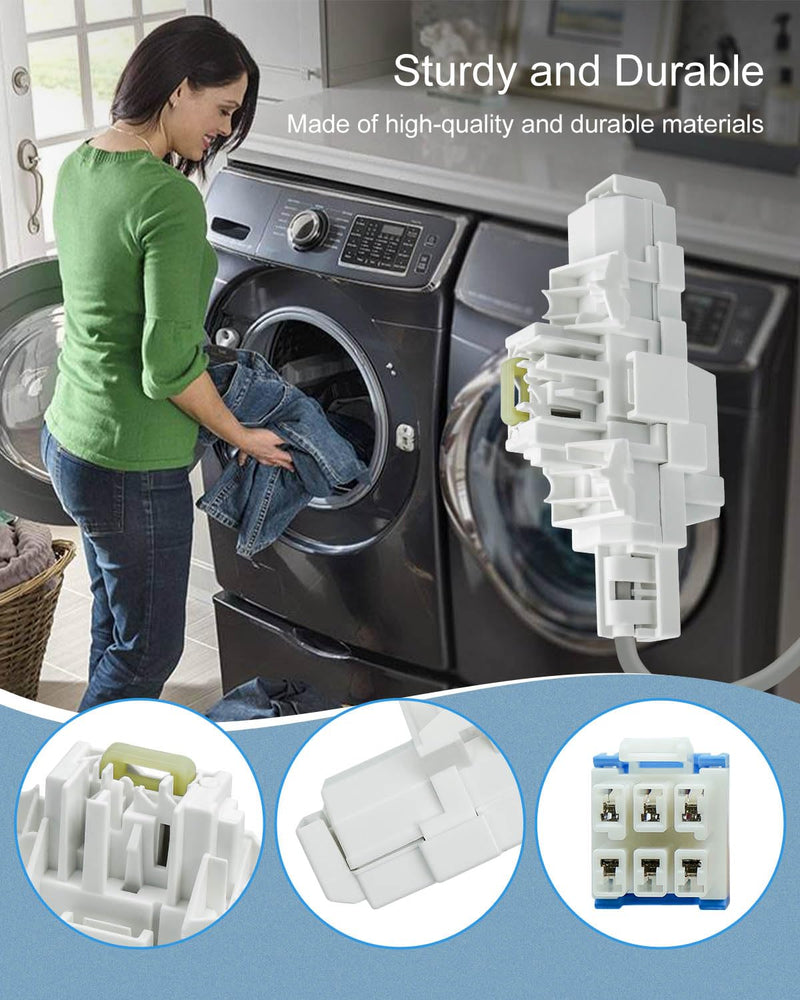 Washer Door Lock Compatible with Samsung Washer, Washer Door Lock Switch Replace DC34-00025A DC34-00025E DC34-00025C 4546106 AP6225255 PS12072637 EAP12072637