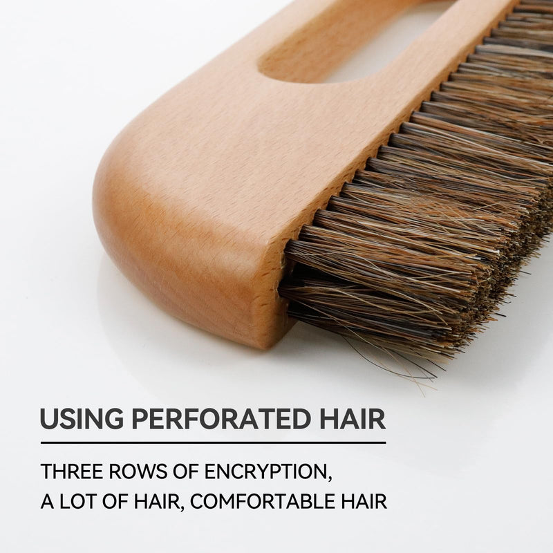 KUMGROT Wallpaper Smoothing Brush Wallpaper Paste Brush Wallpaper Smoothing Tool Horse Hair Wallpaper Brush with Wood Handle 3-row