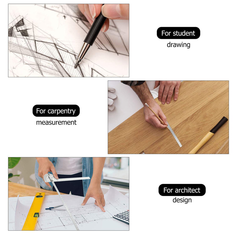 Angle Protractor Angle Finder Ruler Two Arm Stainless Steel Protractor Woodworking Ruler Measure Tool with 0-180 Degrees(30 cm/ 11.8 Inch) 30 cm/ 11.8 Inch