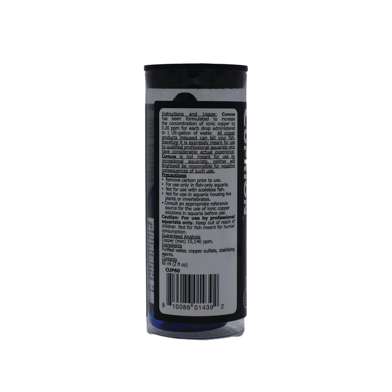 Brightwell Aquatics Cuprion - Ionic Copper Solution for Professional Use in Fish-Only Aquarium Tanks, 60-ml