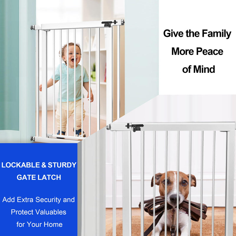 Slide Bolt Gate Latch with Padlock Hole, Heavy Duty Fence Slide Latches Outdoor Doors for Wooden Fence, Shed Door, Vinyl Door-3pack 3