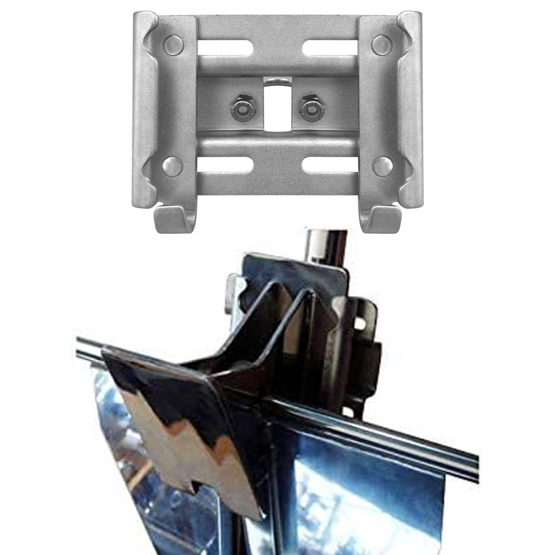ISURE MARINE Stainless Steel Vertical Stanchion Rail Mount Anchor Bracket/Holder Rail Mount Fluke Anchor Bracket Rugged Durable High Hardness (Fits 7/8" to 1" Rails) for Boats Yachts Ships