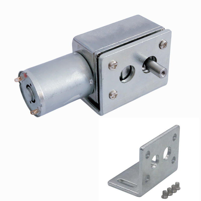 DC 12V High Torque Turbo Worm Electric Geared Motor Reduction Speed Reversible JGY-370 ﻿ (12V 66RPM) 12V 66RPM