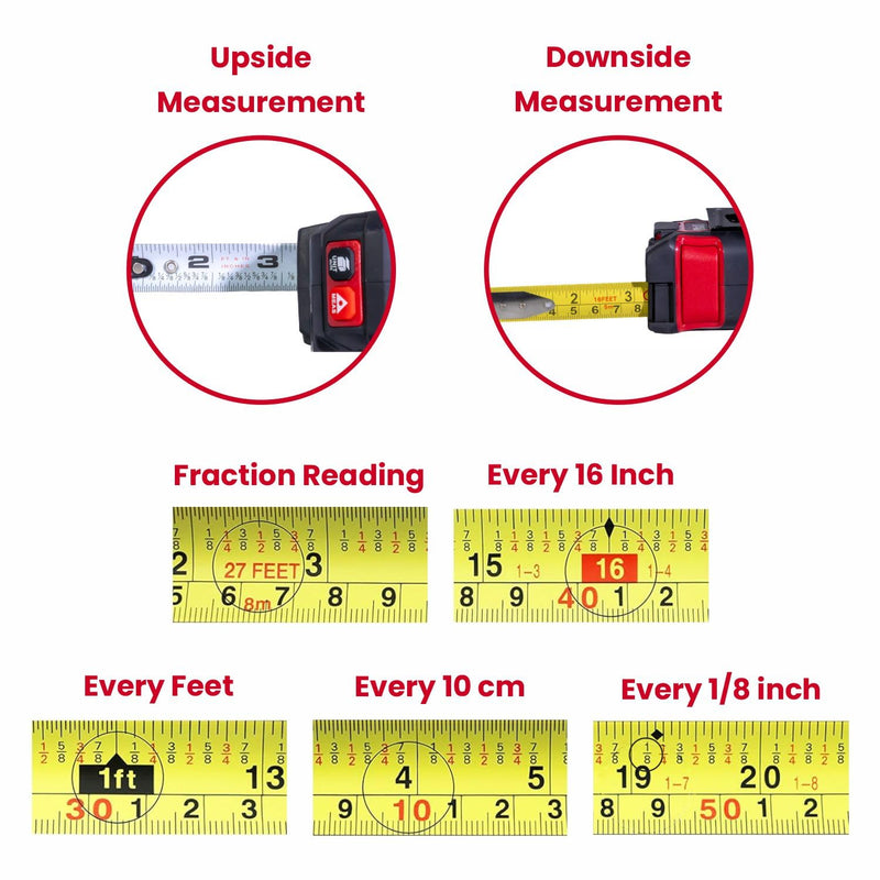 SPARKEY 2-in-1 Laser Tape Measure, 130Ft Laser Distance Measurement, Area/Volume & 16Ft Tape Measuring, Magnetic Hook, USB Rechargeable, Auto Lock, M/Ft/in/Ft+in, LCD Display. 0.5 m Laser Tape Measure 2 in 1