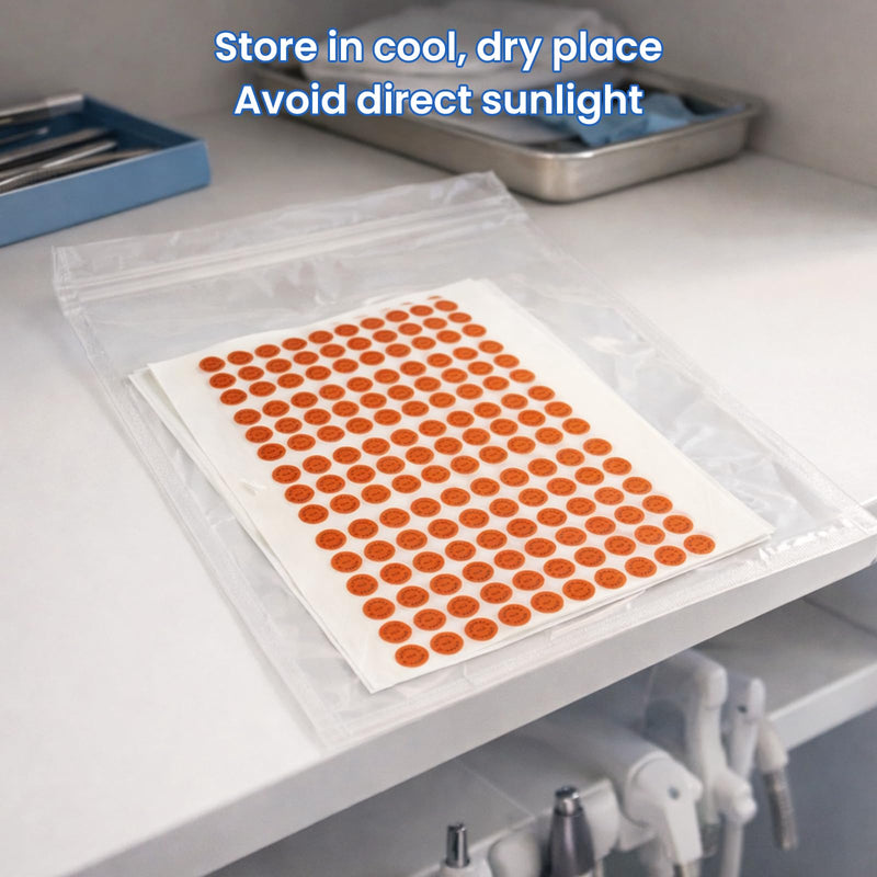 ETO Sterilization Indicator Label Sticker, Ethylene Oxide Gas Chemical Adhesive Mark, 0.55" Diameter, 1080 Pcs (C) C